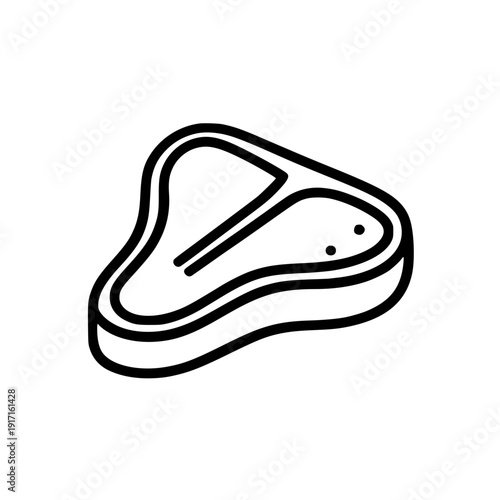 T-Bone Beef Steak Flat Icon For Food Apps And Websites silhouette
