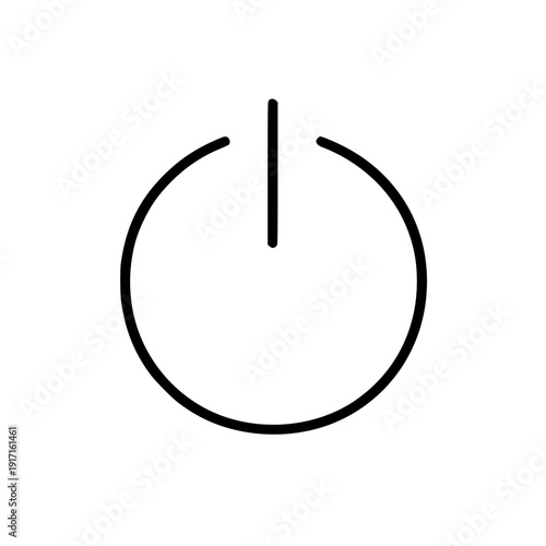 Power On Or Turn Power Off Flat Icon For Apps And Websites silhouette