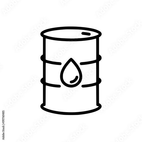 Oil Drum Container / Barrel Flat Icon For Apps And Websites silhouette