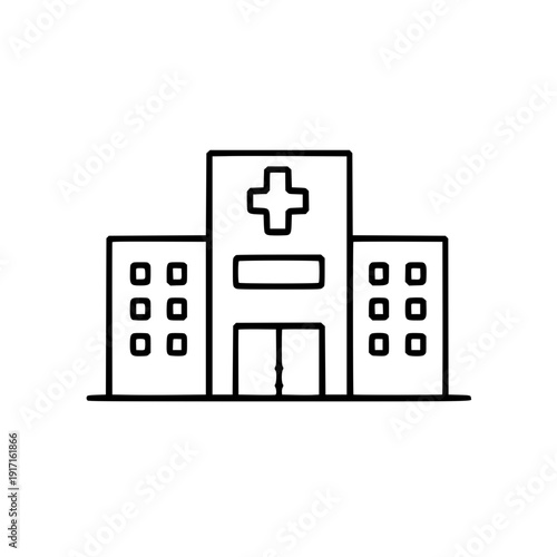 Hospital Icon silhouette
