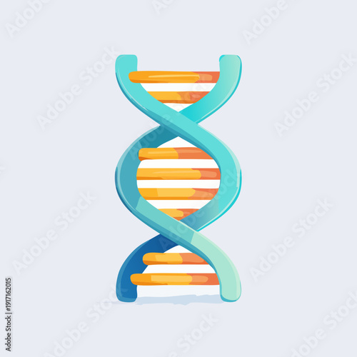 DNA Double Helix Structure Illustration in Science.