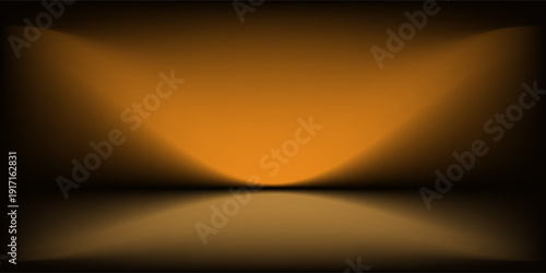 Abstract gradient podium background. black, gold, brown, 3D studio background. Clean scene for product presentation mockup template. eps 10