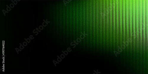 Dark green neon gradient ribbed glass. Vector ribbed glass texture background. Mesh gradient. acrylic ribbed bath surface. Reeded glass background semitransparent overlay. Bath wall window