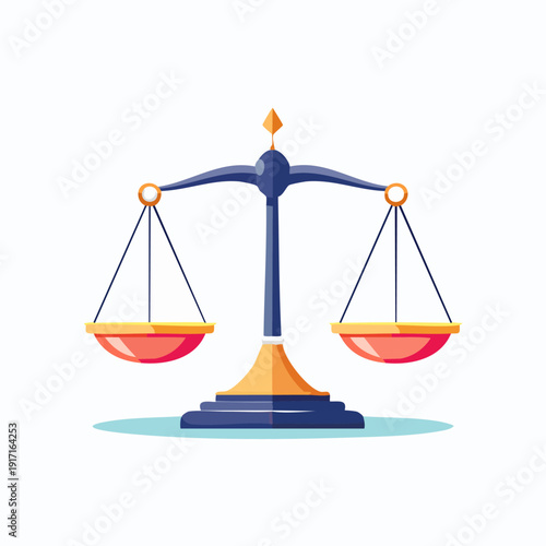 Justice Scales Symbol of Law and Balance.