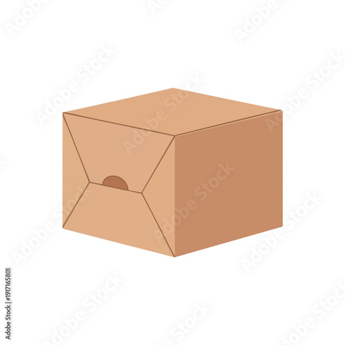 Empty Cardboard Box for Moving and Storage in a Modern Setting