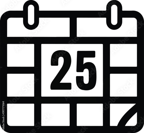 Calendar icon showing the number 25, representing a specific date or event on a monthly planner