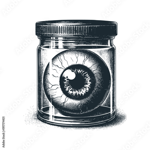 Eyeballs in a glass jar