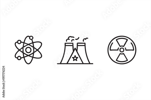 Science and Physics Nuclear Symbol Set for Educational Materials