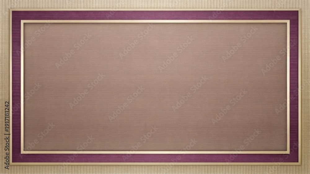 Fototapeta premium Elegant rectangular frame with a plain brown background and decorative border.