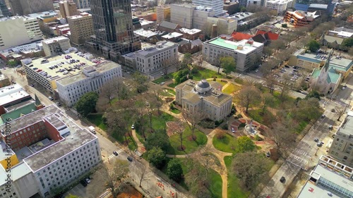 Aerial view of capitol building in Raleigh North Carolina 