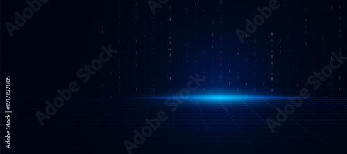 Futuristic Fintech Data Technology Network Background Vector