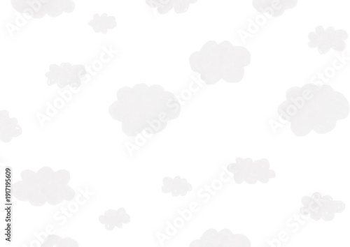 手描きの雲のイラスト3