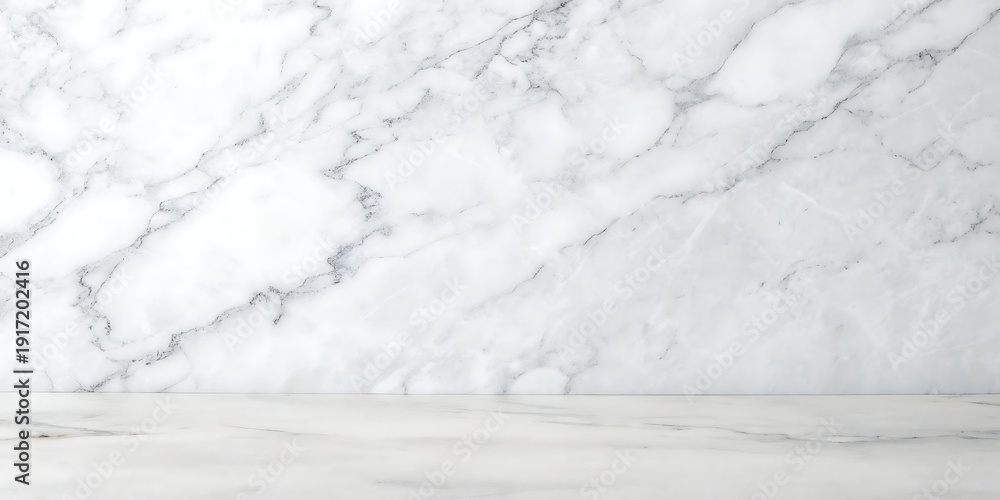 Fototapeta premium White Marble Texture Background with Gray Veins, Elegant Surface, Luxurious Design Element