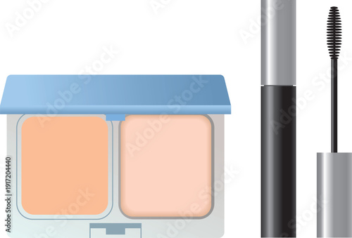 パウダーファンデーションとマスカラのセット