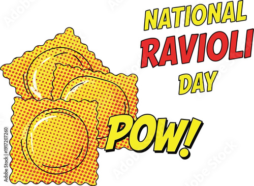 Celebrate National Ravioli Day with a Fun and Colorful Graphic Design