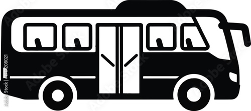 Modern city bus illustration viewed from the side showcasing sleek design and urban transportation theme
