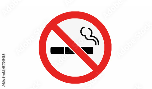 No smoking sign prohibition symbol vector illustration
