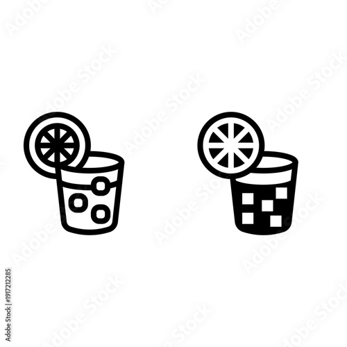 Lemon Tea icon and illustration