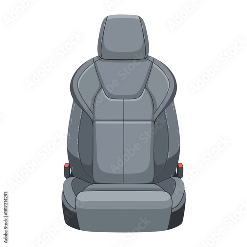Gray Car Seat Illustration