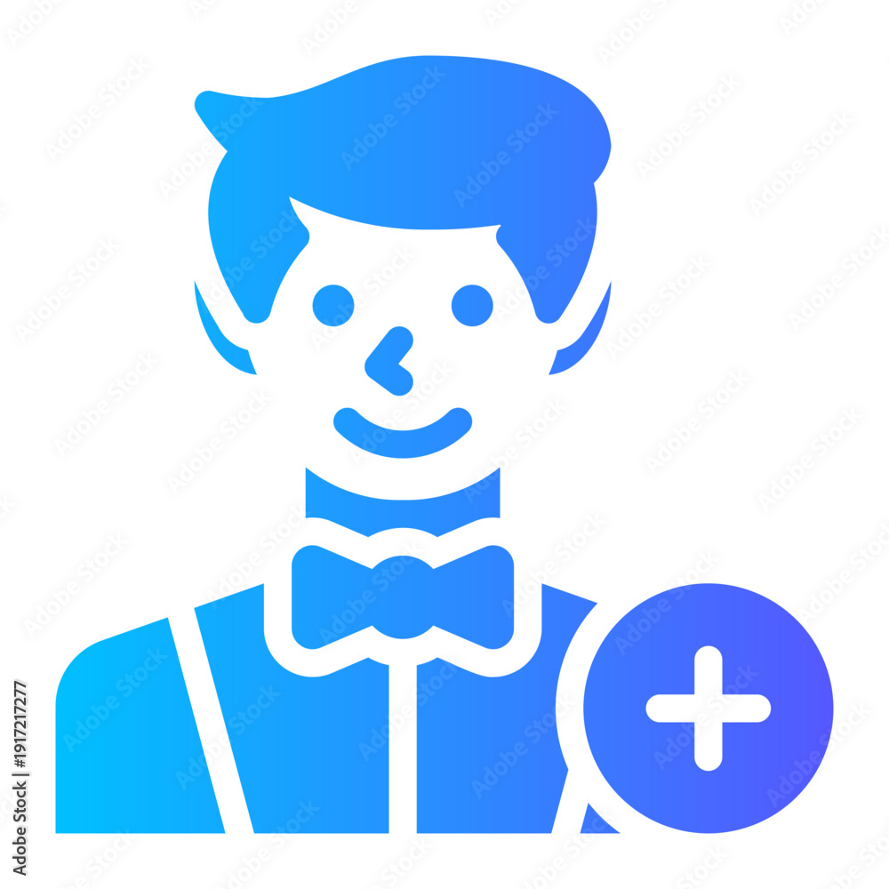 Fototapeta premium add gradient icon