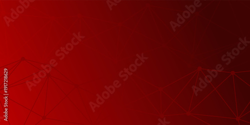 Digital technology futuristic internet network connection red background, abstract cloud cyber information communication, Ai big data science, innovation future tech, line dot illustration vector 3d