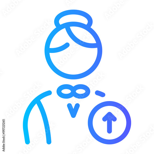 up arrow gradient icon