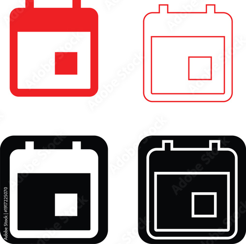 Calendar icon. Minimal datebook