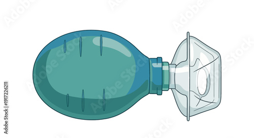 Medical nebulizer device illustration on white background