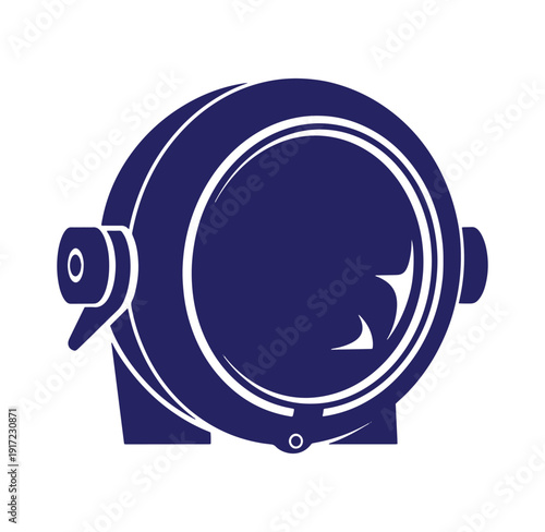 diver helmet icon illustration for scuba diving equipment  marine symbols