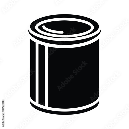 Canned Food Stencil Icon Vector Illustration