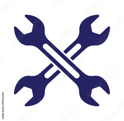 Two crossed wrenches icon for repair and maintenance services