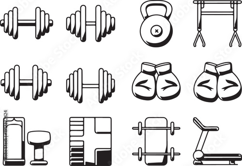 set of fitness equipment