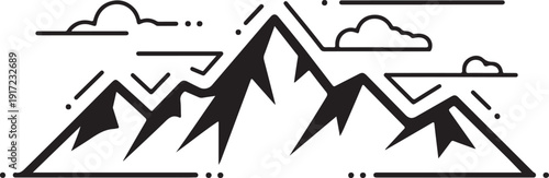 vector illustration of a silhouette of a mountain