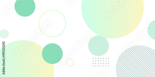 Minimalist banner background geometric shape green and yellow gradations circle, Modern Trendy design in Vector Illustration