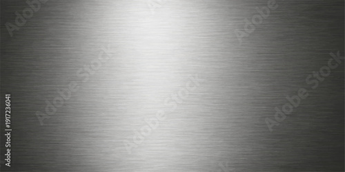 Polished silver stainless steel plate with a brushed metal texture and industrial grey aluminum surface pattern featuring a shiny metallic reflection on a titanium alloy sheet wallpaper
