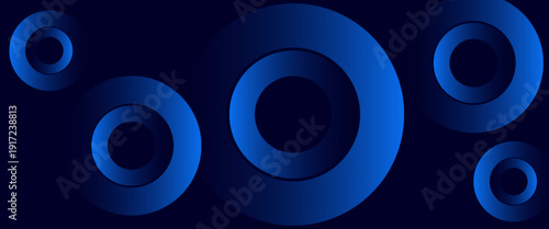 A blue background with circles of different sizes and colors. The circles are arranged in a way that creates a sense of movement and energy. Scene is dynamic and lively