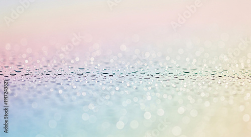 Abstract glass texture with fresh dew effect and soft spring light  