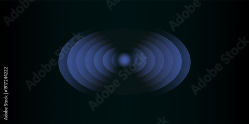 Wi-Fi wave light effect. Radar sensor, sound technology, digital sign.Transparent neon circle symbol. Wireless internet connection. Radar or sonar with wireless technology emitting light effect