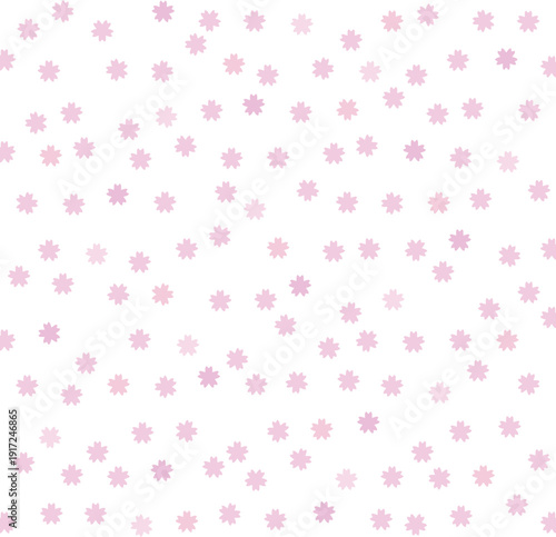 小さな桜フレーク背景イラスト　まばらタイプ　Web　Adobe Illustrator Artwork