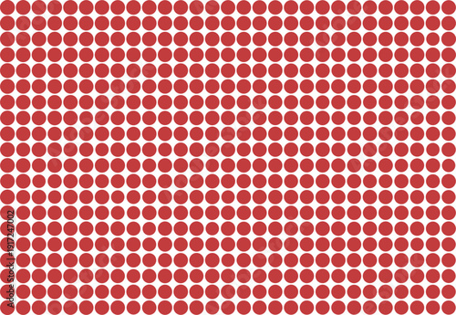 Seamless Red Polka Dot Pattern Background – Retro Geometric Circle Texture Design