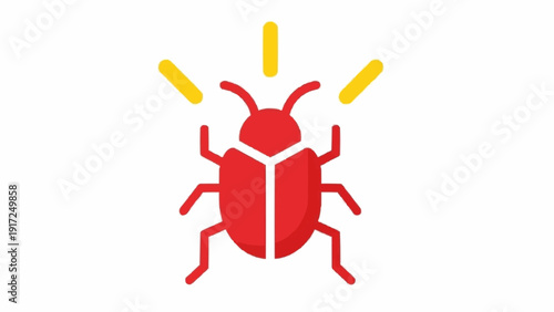 Red beetle insect bug creature.