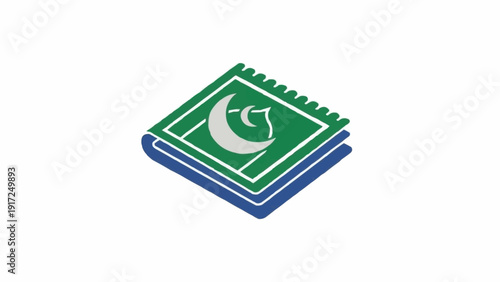 Green Book with Crescent Moon Symbol.