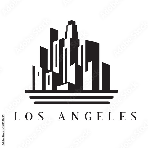 los angeles city skyline vector