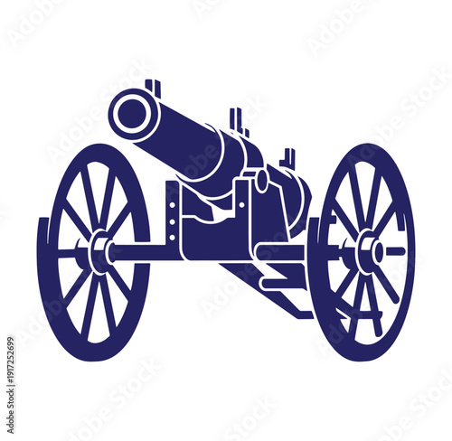 cannon on wheels for historical reenactments and military displays  old fashioned gun