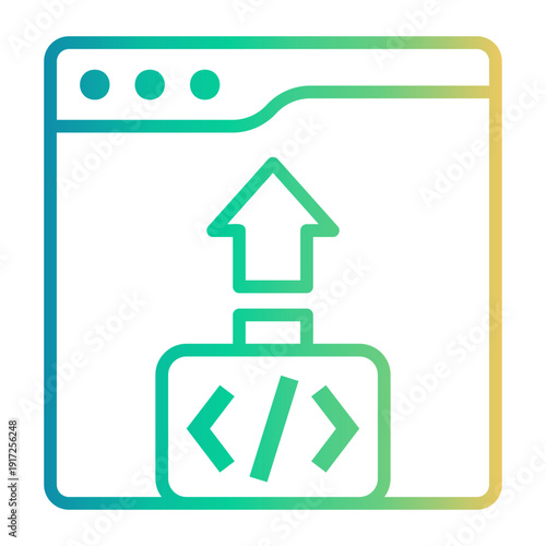 software development Line Gradient Icon