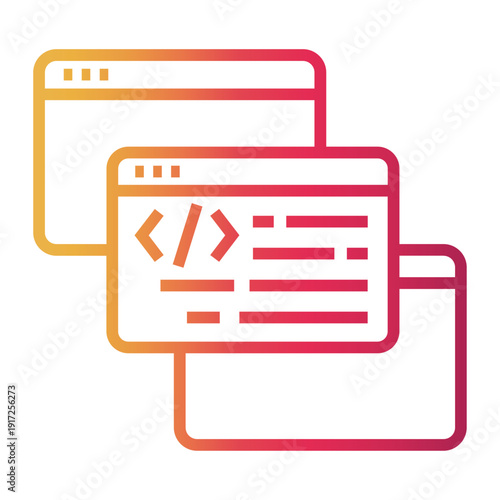 software development Line Gradient Icon