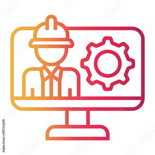 software development Line Gradient Icon