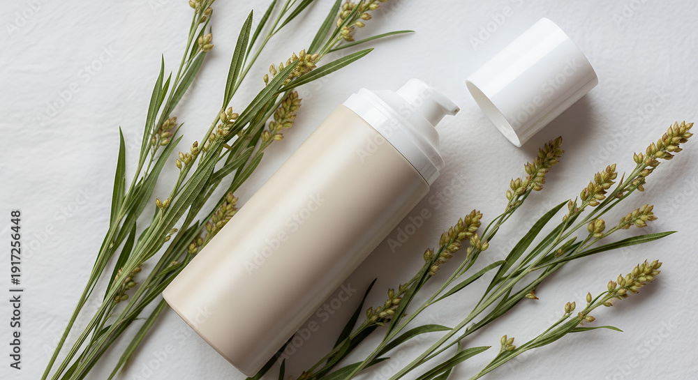 custom made wallpaper toronto digitalBottles of cosmetic products surrounded by lavender stems on a clean white surface from a top-down viewpoint