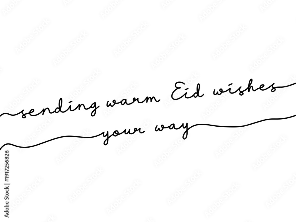 Fototapeta premium Elegant Calligraphy Eid Greeting Card with Warm Wishes