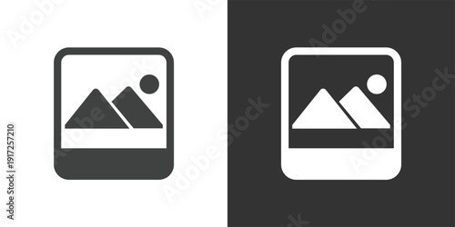 Image Gallery Icon. Solid glyph series icon